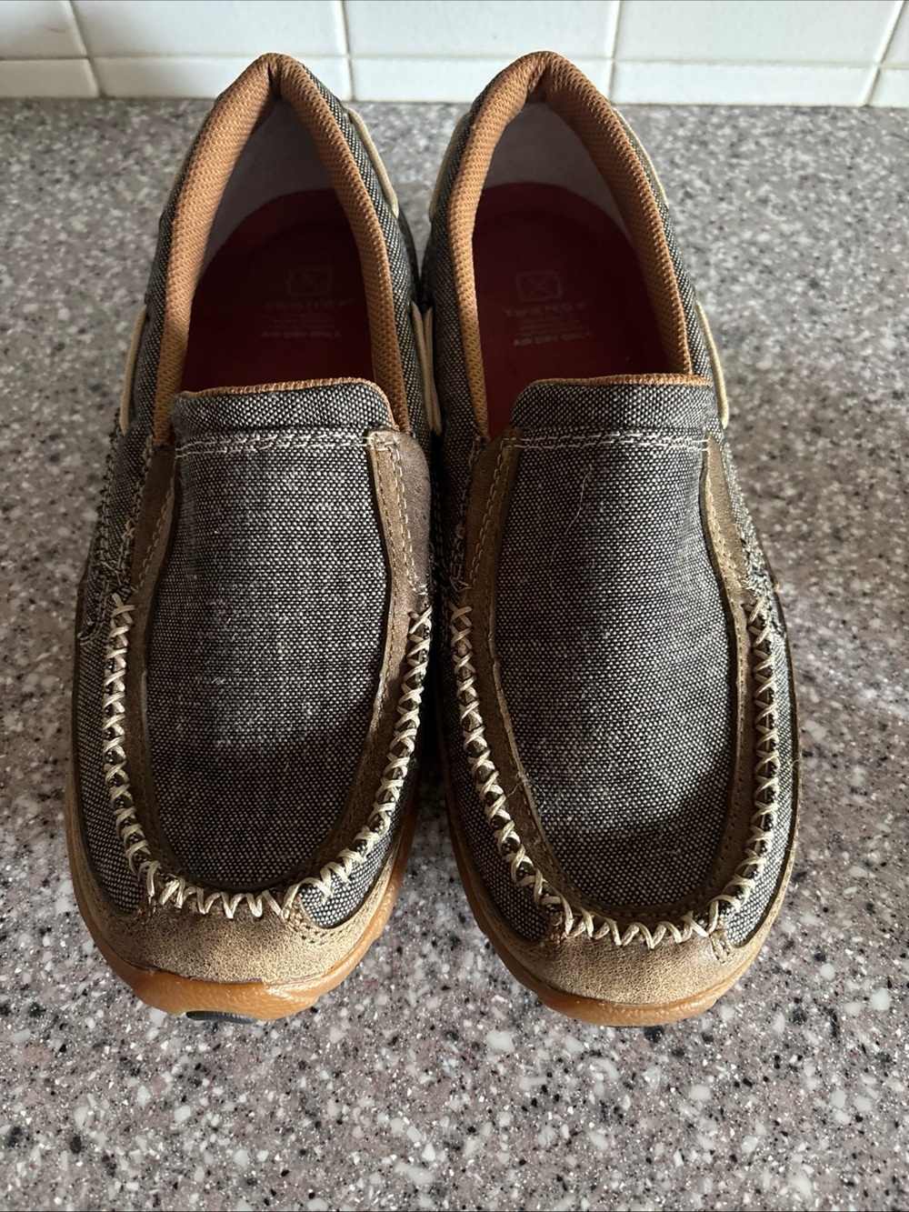 Women’s Twisted X Size 9M Eco TWX Slip On Driving Mocassins Moc Toe Brown